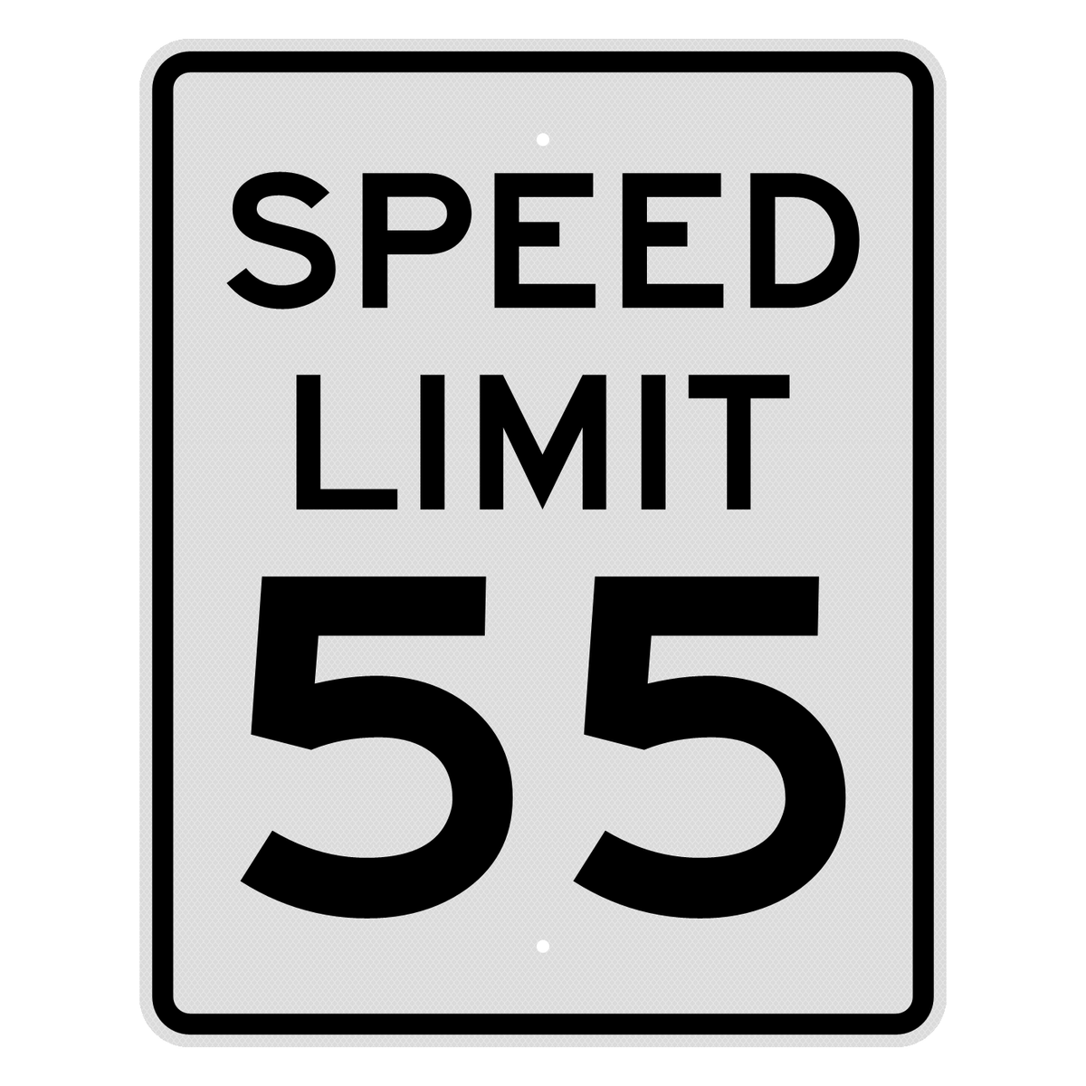 R2-1 Speed Limit 55 MPH sign, 24" x 30", Diamond Grade