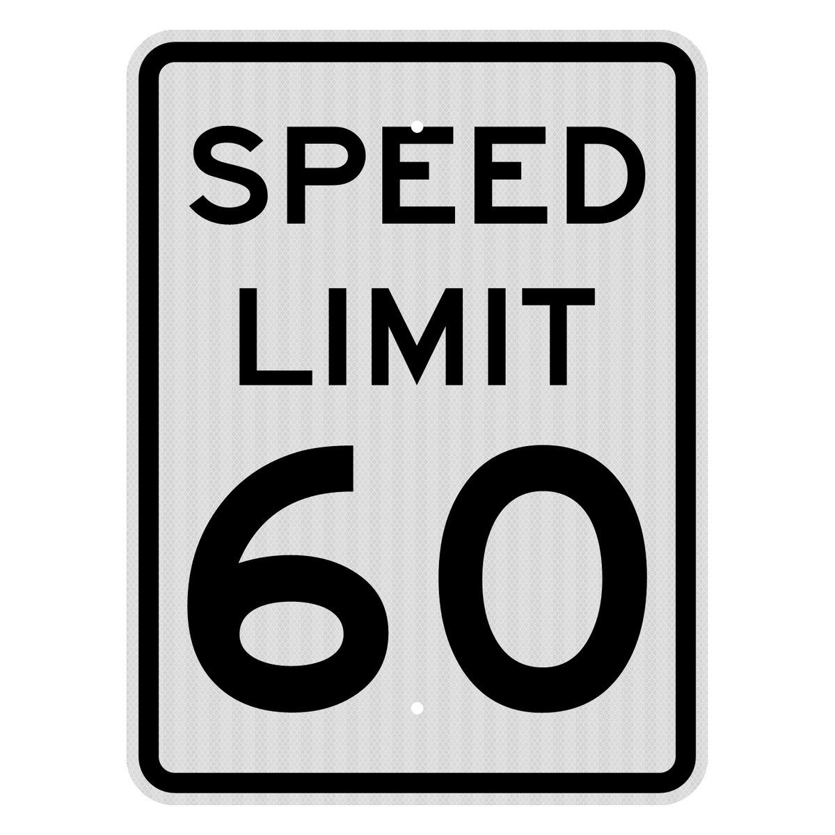 R2-1 Speed Limit 60 MPH sign, 18" x 24", High Intensity