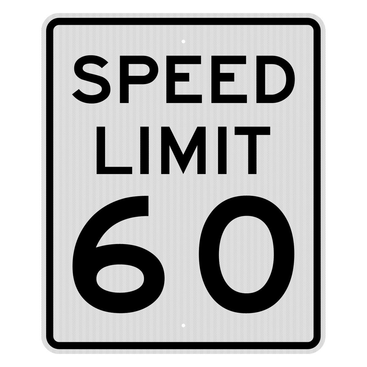 R2-1 Speed Limit 60 MPH sign, 30" x 36", High Intensity