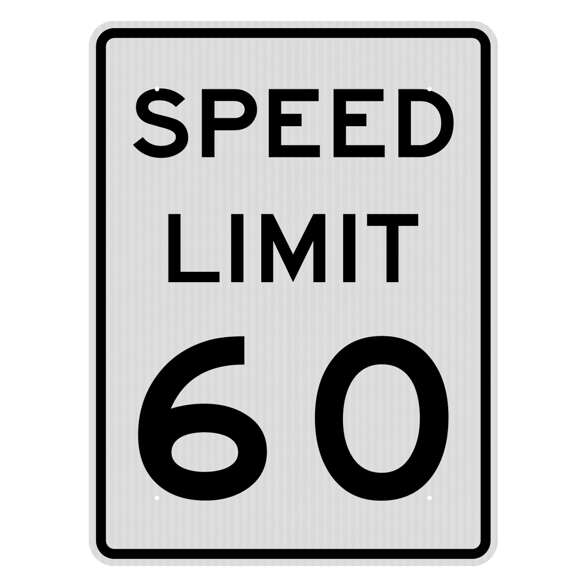 R2-1 Speed Limit 60 MPH sign, 36" x 48", High Intensity