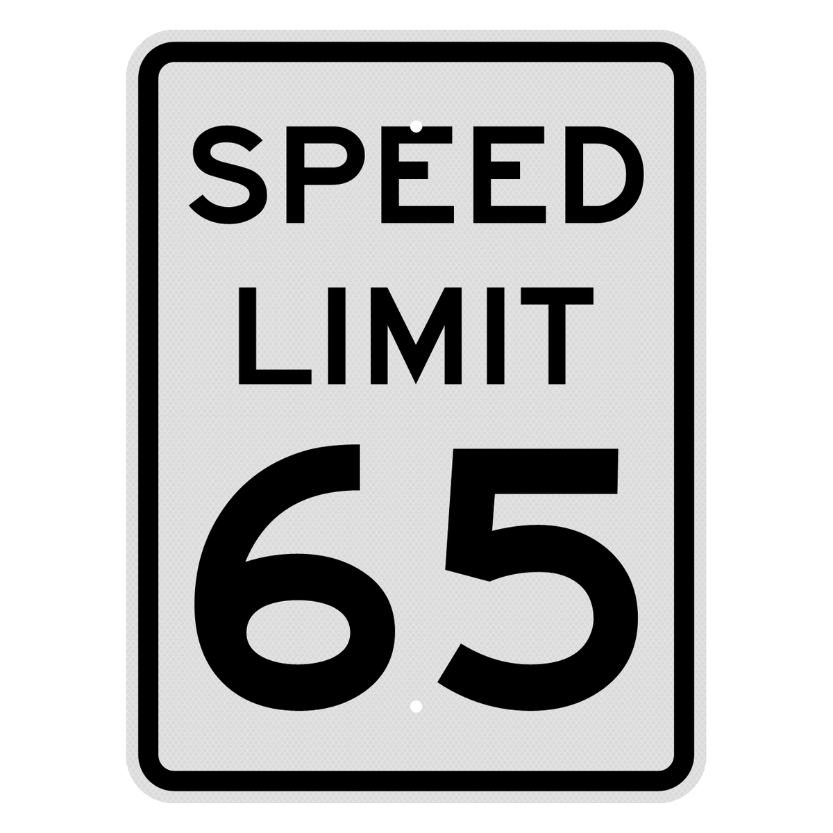 R2-1 Speed Limit 65 MPH sign, 18" x 24", Diamond Grade