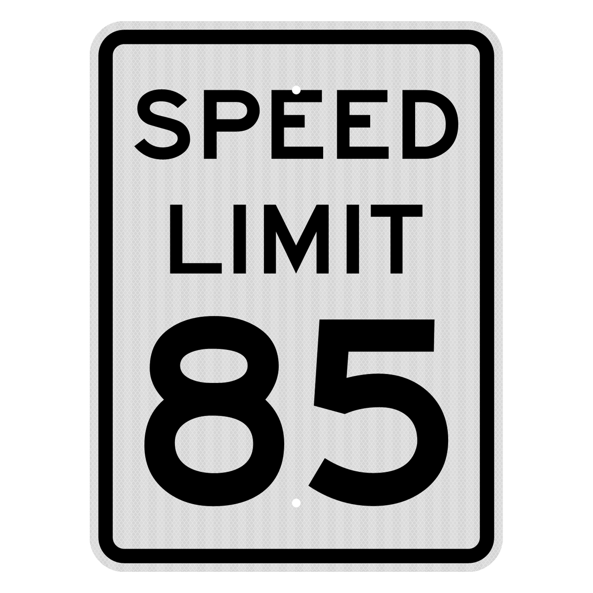 R2-1 Speed Limit 85 MPH sign, 18" x 24", High Intensity