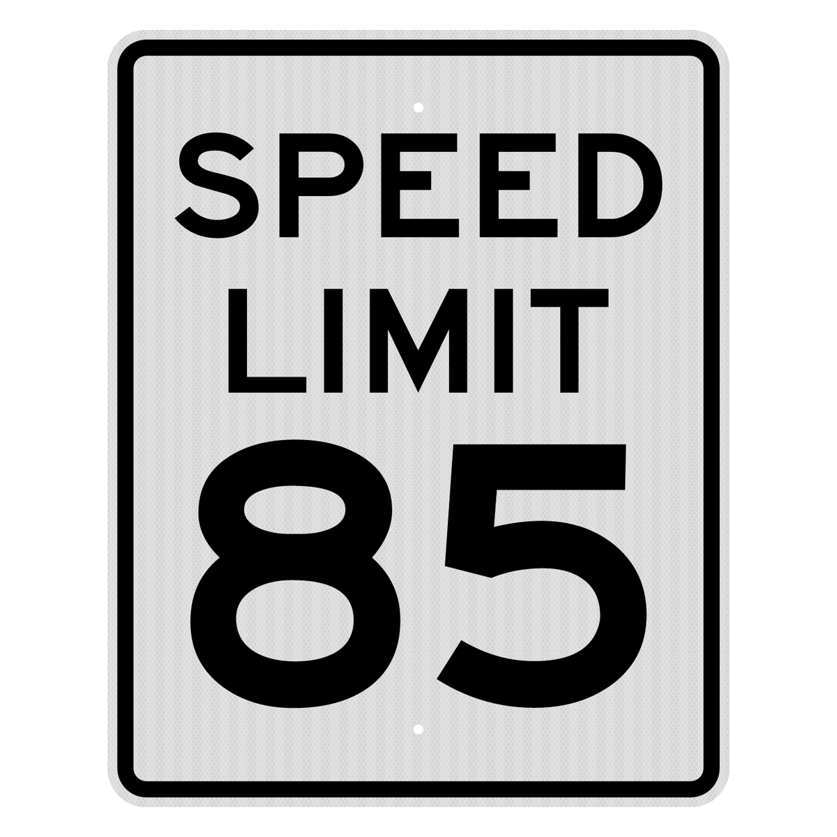 R2-1 Speed Limit 85 MPH sign, 24" x 30", High Intensity