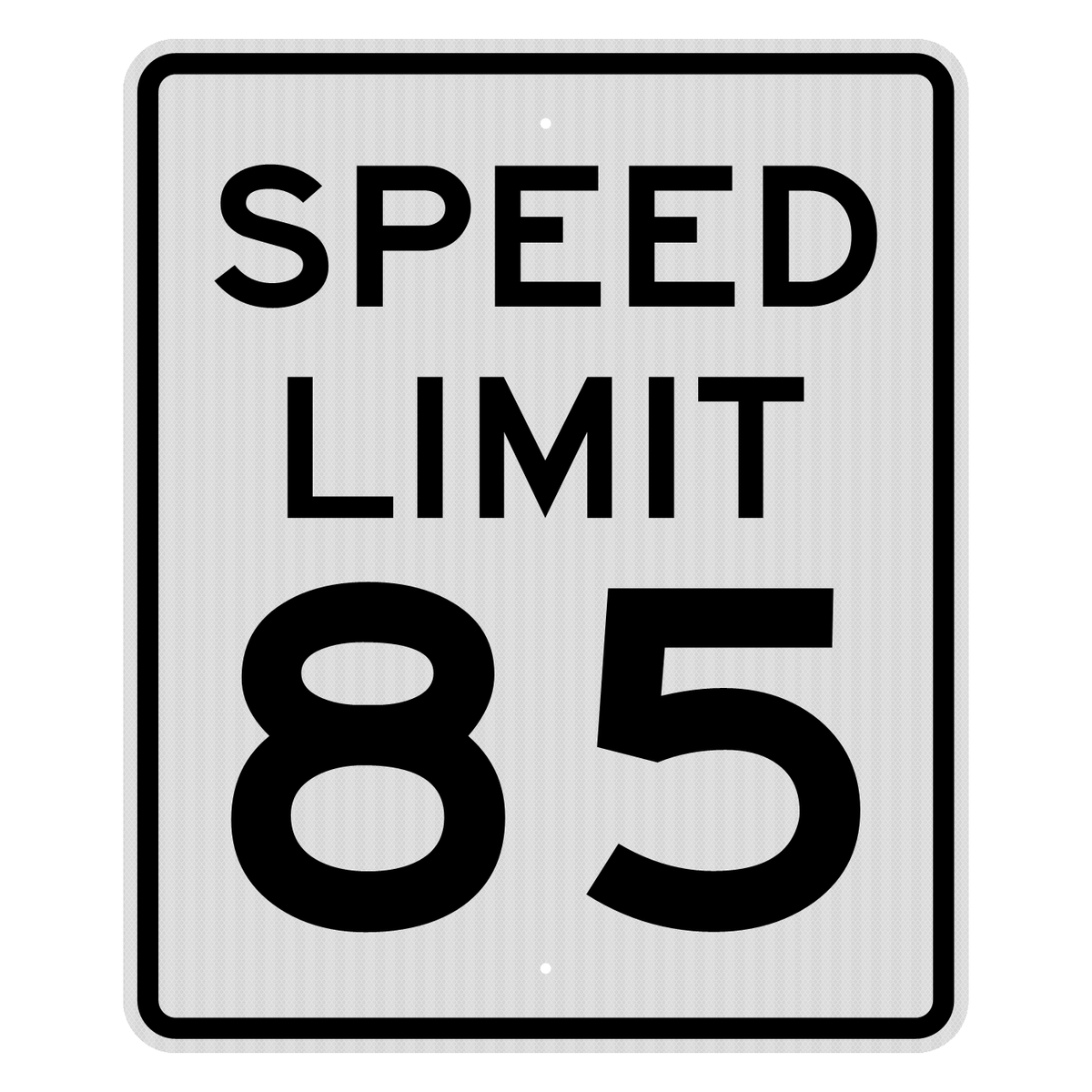 R2-1 Speed Limit 85 MPH sign, 30" x 36", High Intensity