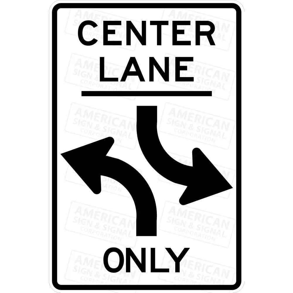 R3 - 9B Two Way Left Turn Only (Post Mount) Sign