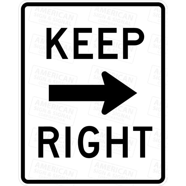 交通標識 KEEP RIGHT 右矢印 アメリカロードサイン r4-7a-keep-right-horizontal-