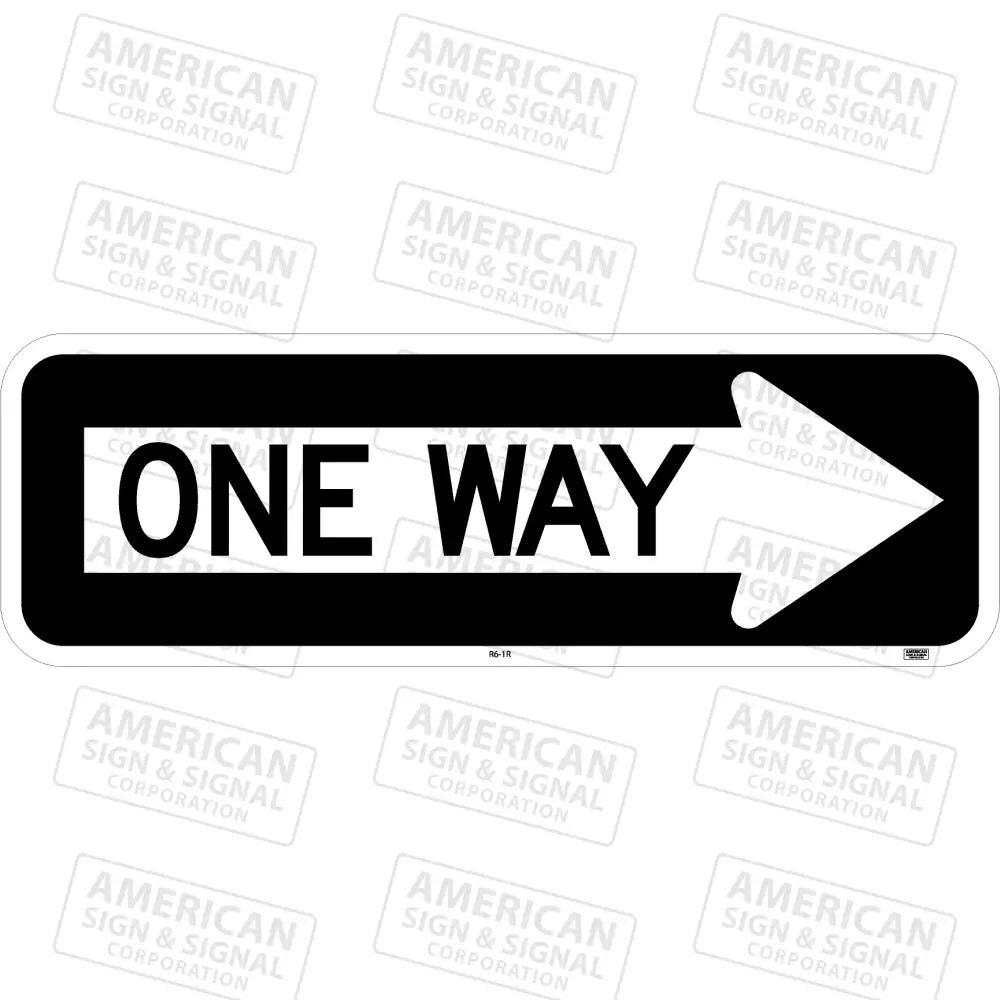 R6-1 One Way Sign 3M 3930 HIP / 24x8 / Right (R6-1R)