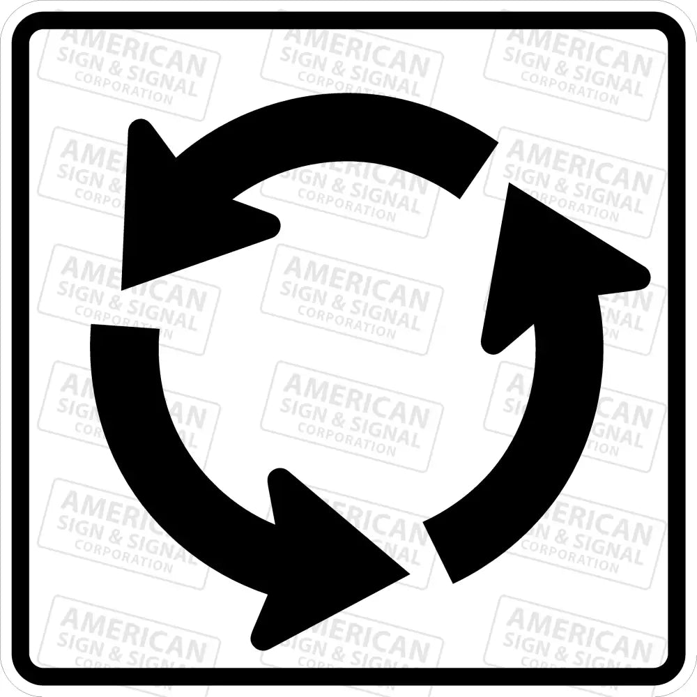 R6-5P Roundabout Circulation Sign