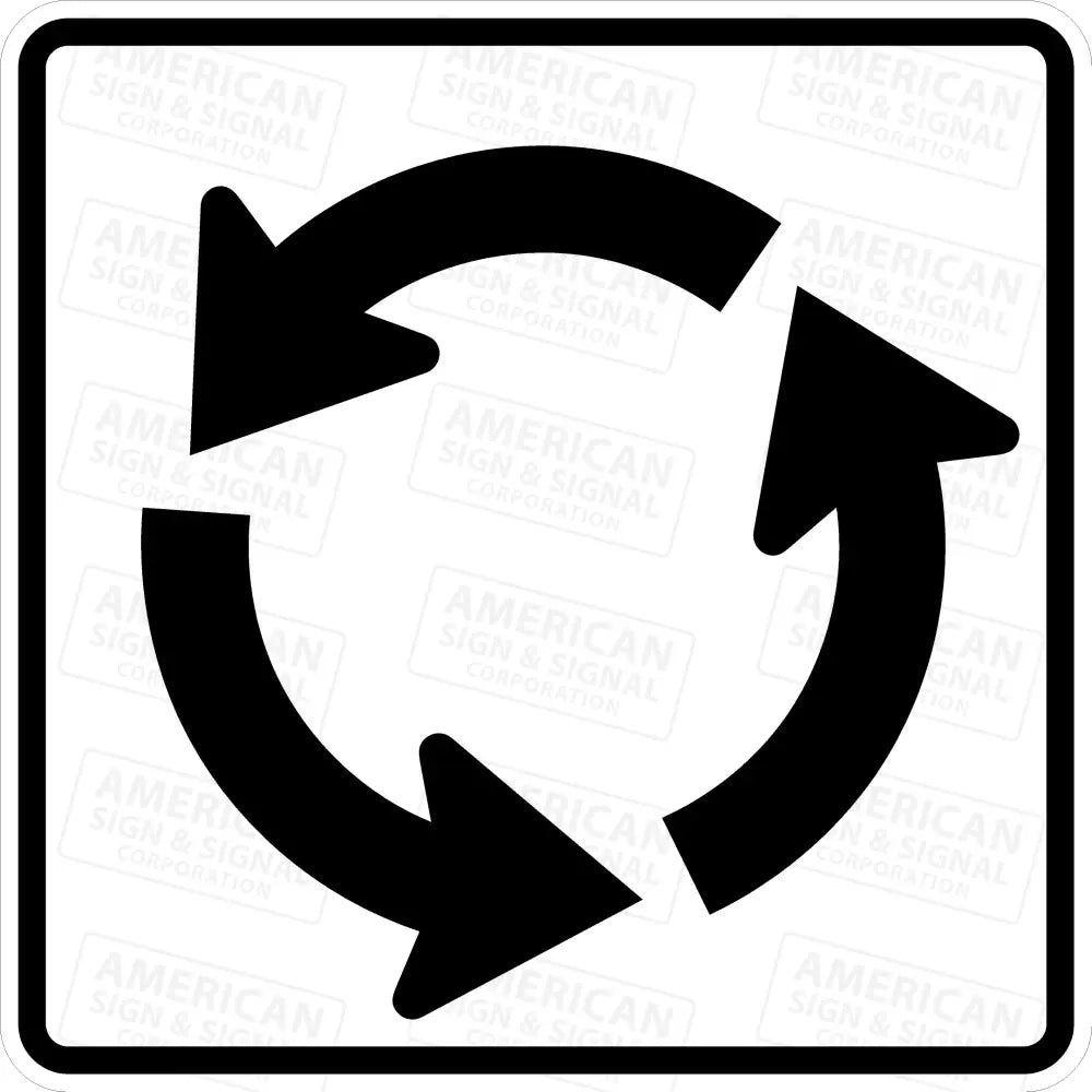 R6-5P Roundabout Circulation Sign