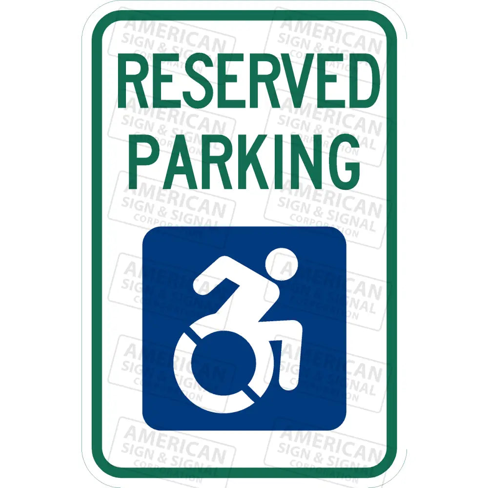 R7-8 Accessible Handicapped Parking Arrow Sign (Alternate Style) 12X18 / 3M Hip None