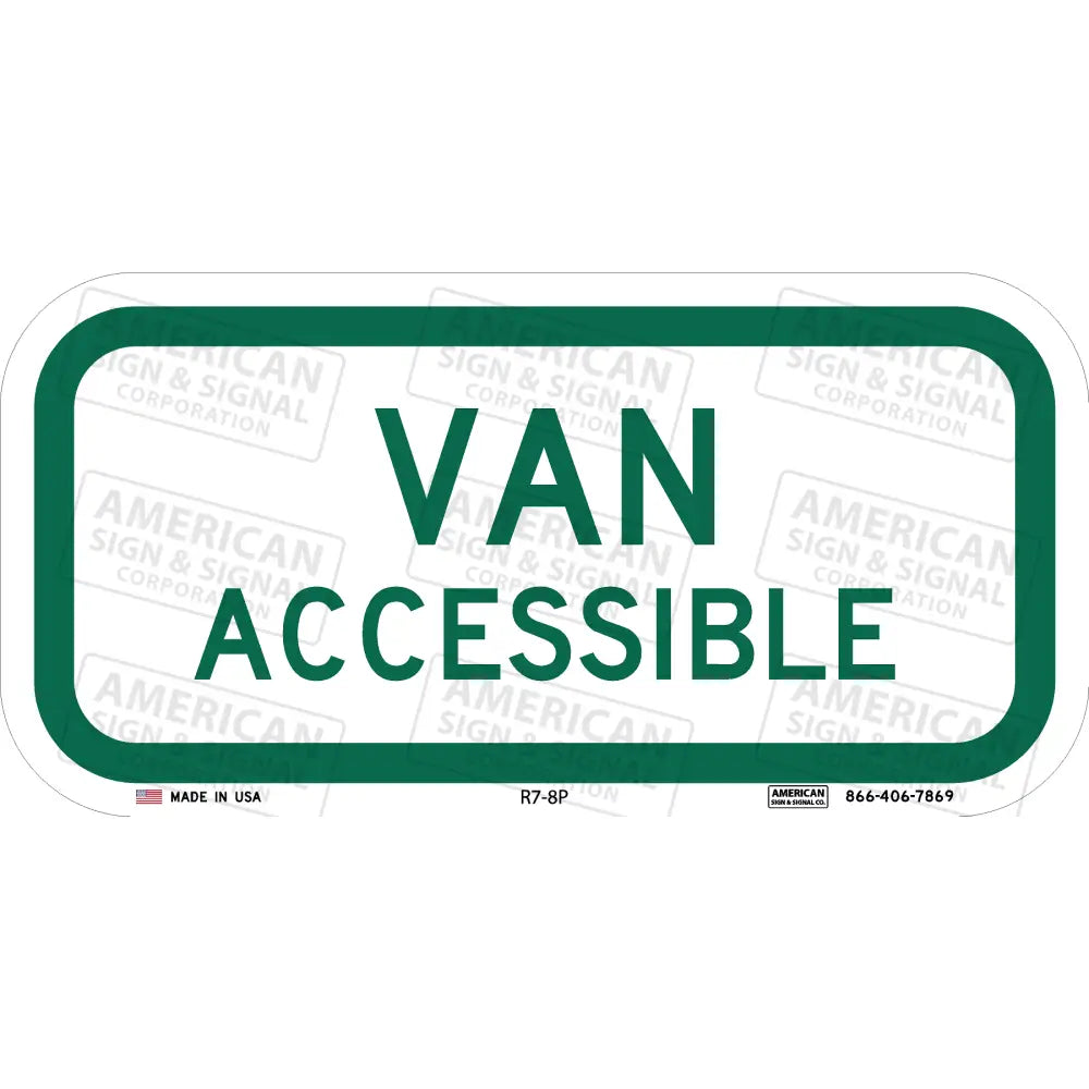 R7-8P Van Accessible Plaque Sign