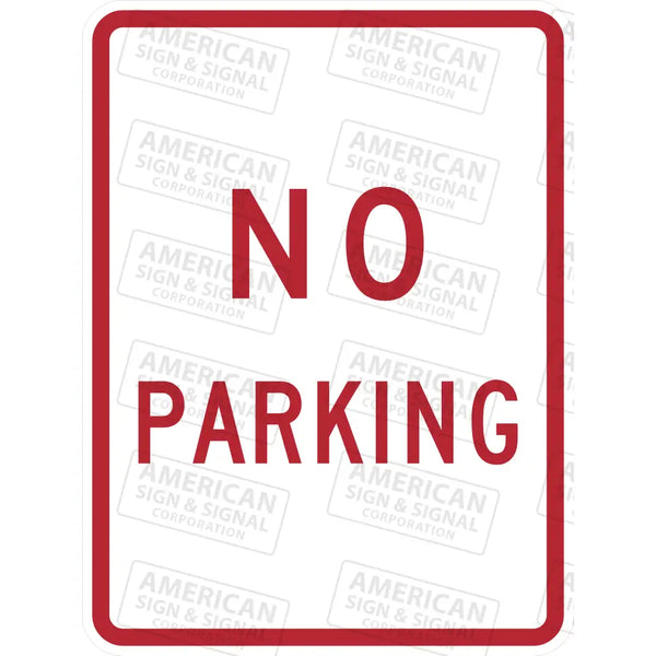 Amazon.com : Sigo Signs No Parking Red Sign, Board, 10x7