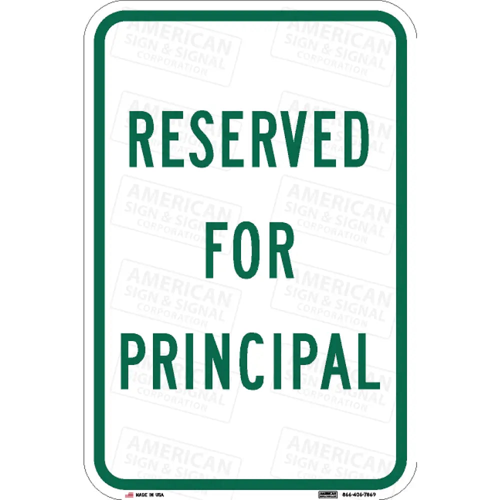 Reserved for Principal Sign