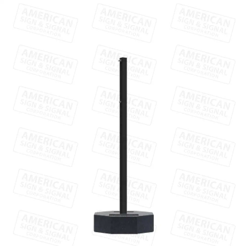 Rubber Base Portable Sign Post 60Lb / Black 60’ Power Post™