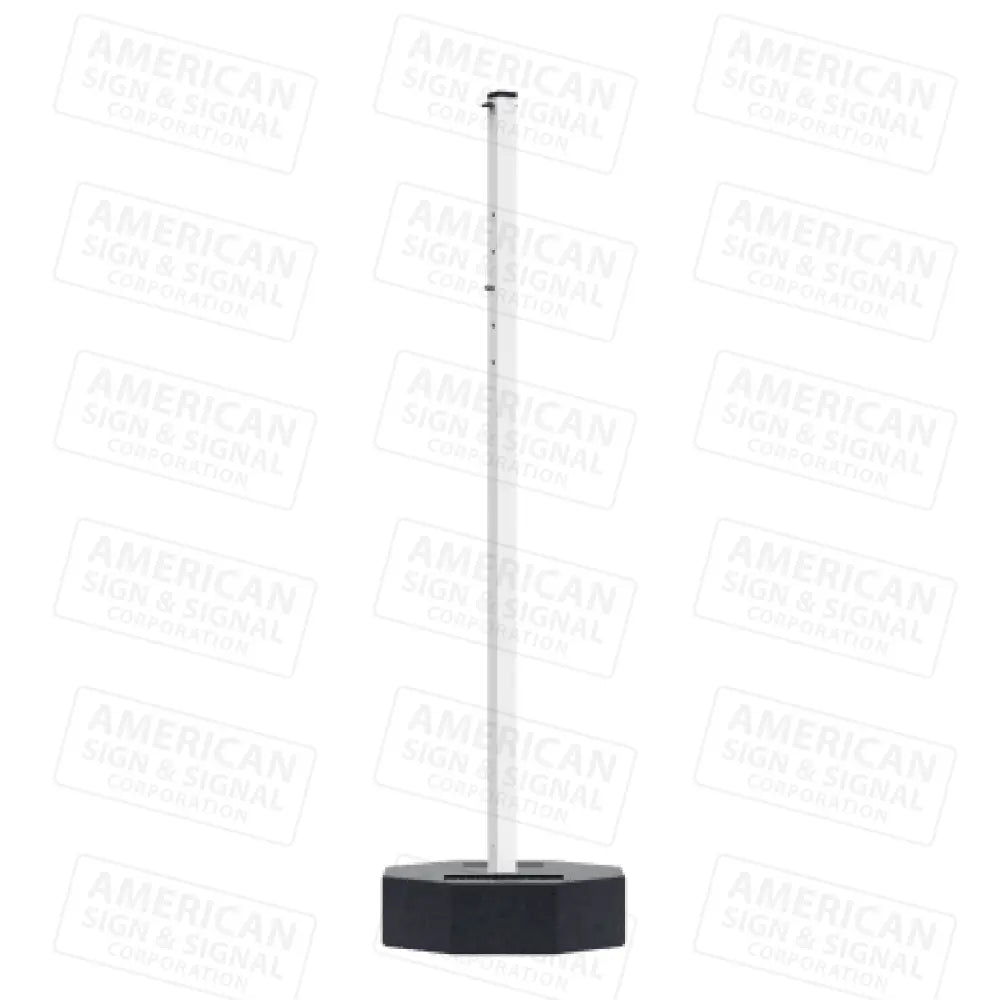 Rubber Base Portable Sign Post 60Lb / White 72’ Power Post™
