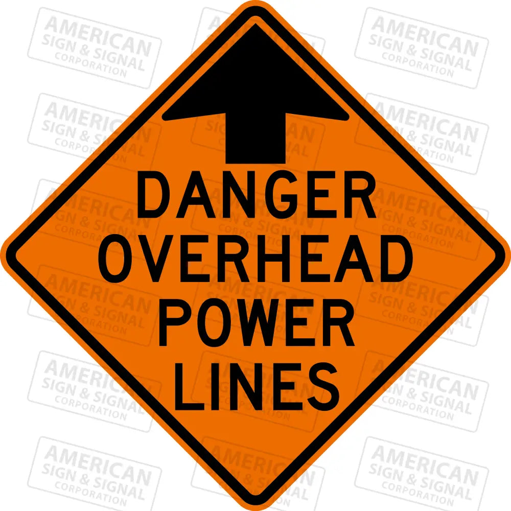 Rw - 150 Danger Overhead Power Lines Ttc Sign