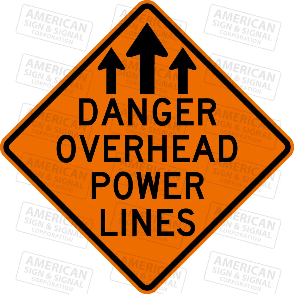 Rw - 150A Danger Overhead Power Lines Ttc Sign