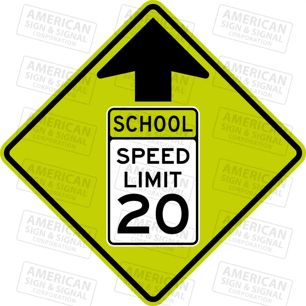 S4-5 School Speed Zone Ahead Sign