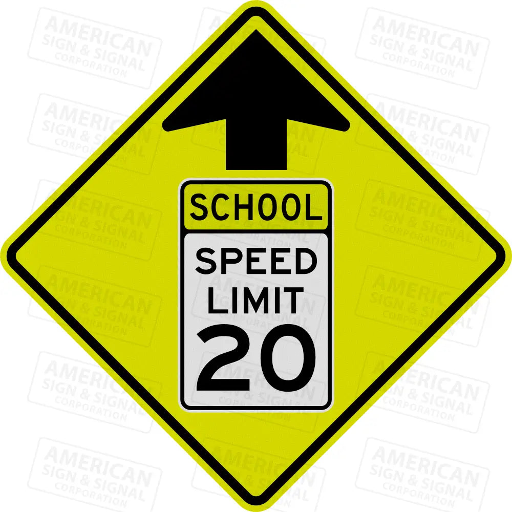 S4-5 School Speed Zone Ahead Sign