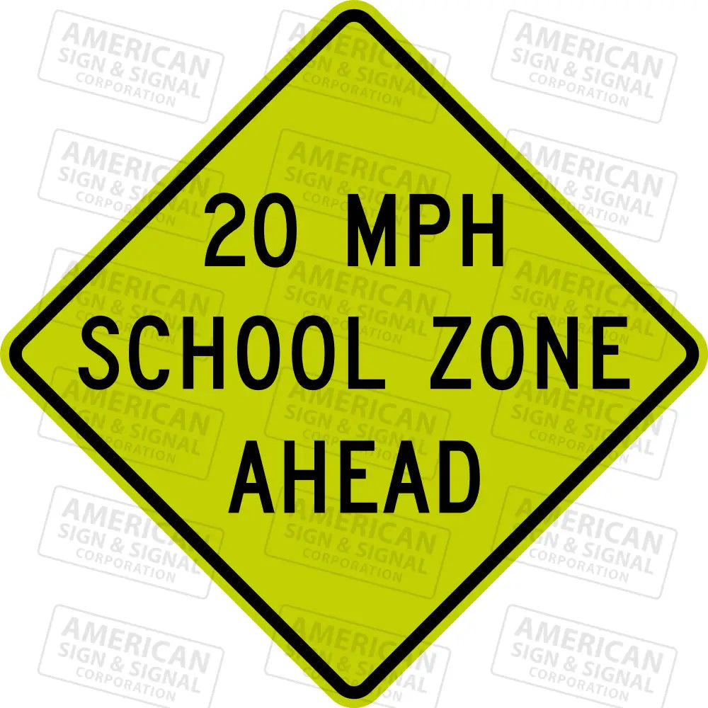S4-5A School Speed Zone Ahead Sign