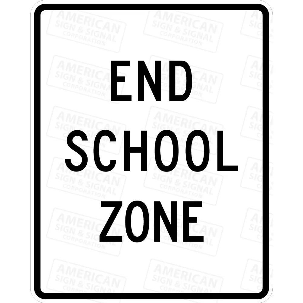 S5-2 End School Zone Sign