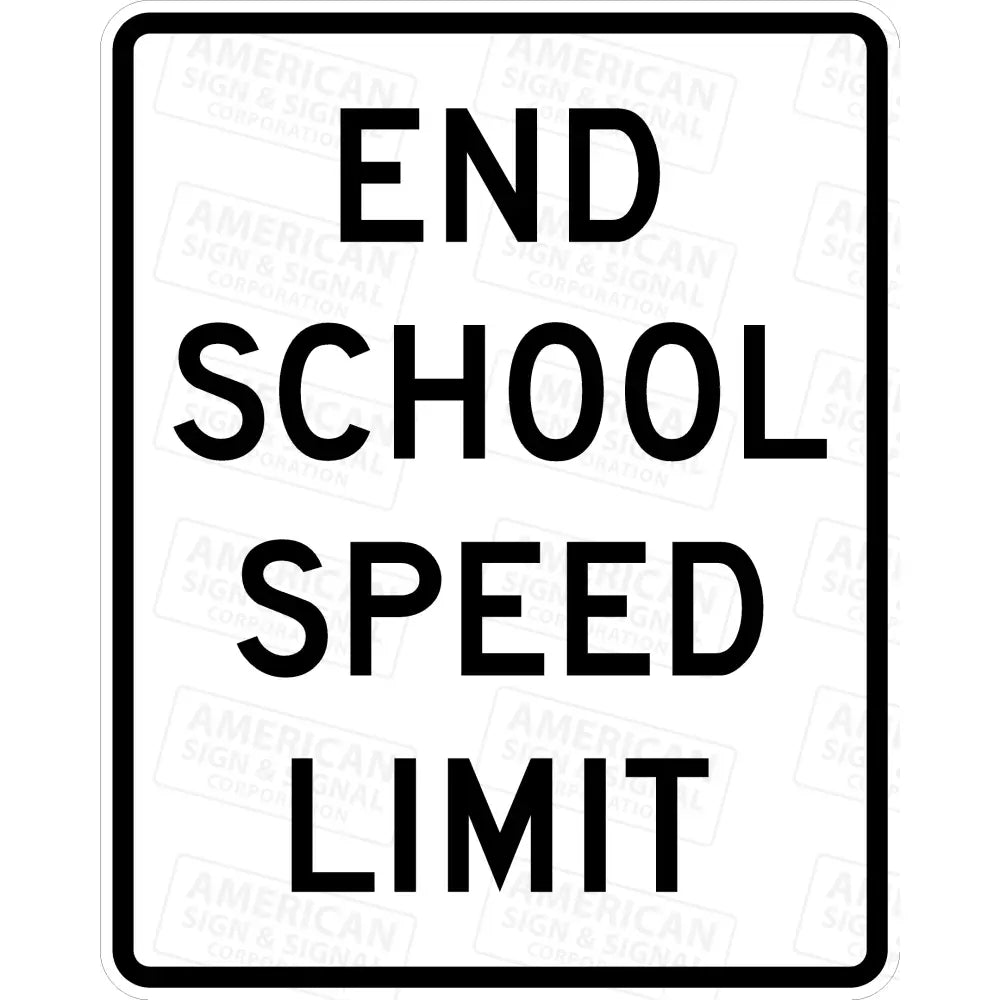 S5-3 End School Speed Limit Sign