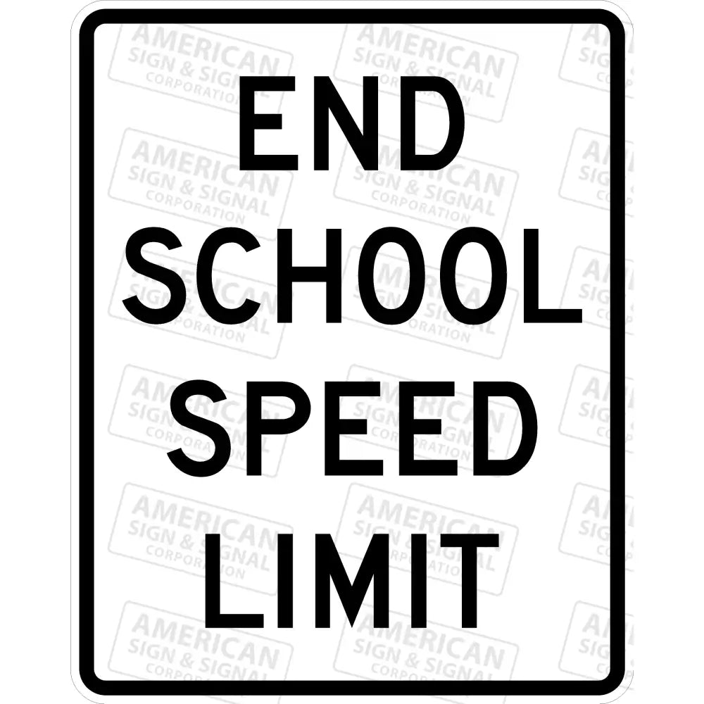 S5-3 End School Speed Limit Sign