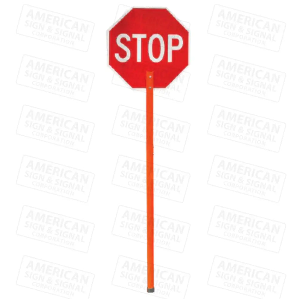 STOP/SLOW 3M Reflective Aluminum Flagger Paddle Sign with 72