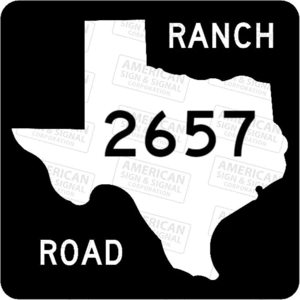 Texas Ranch Road State Route Sign