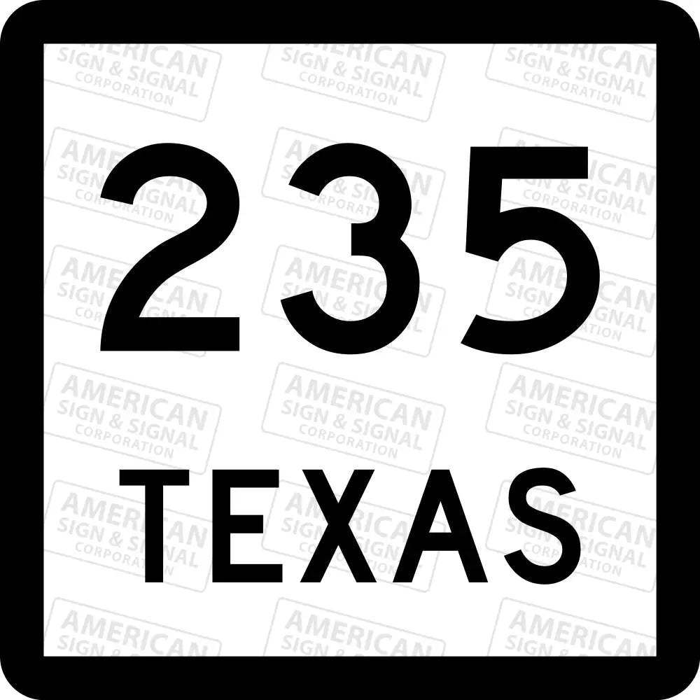 Texas State Route Sign 3 Digit / 24X24