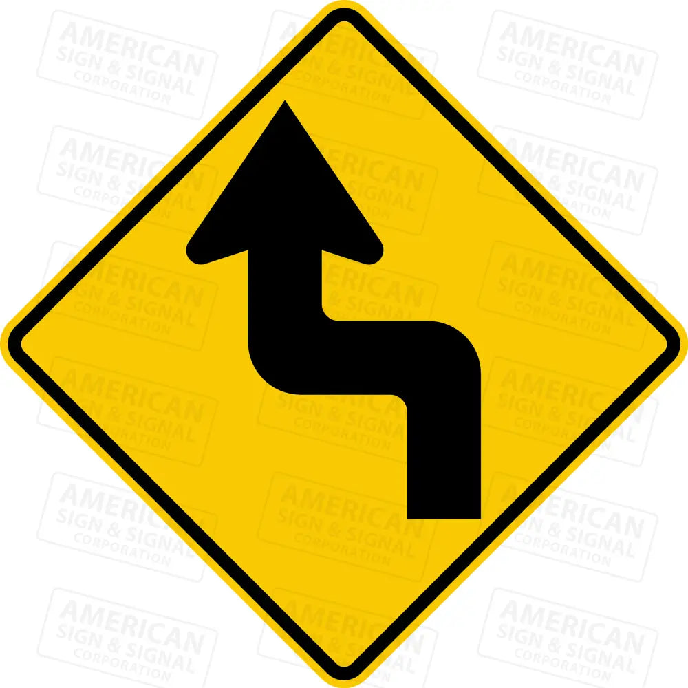 W1-3 Reverse Turn Sign 3M 3930 Hip / Left 24X24
