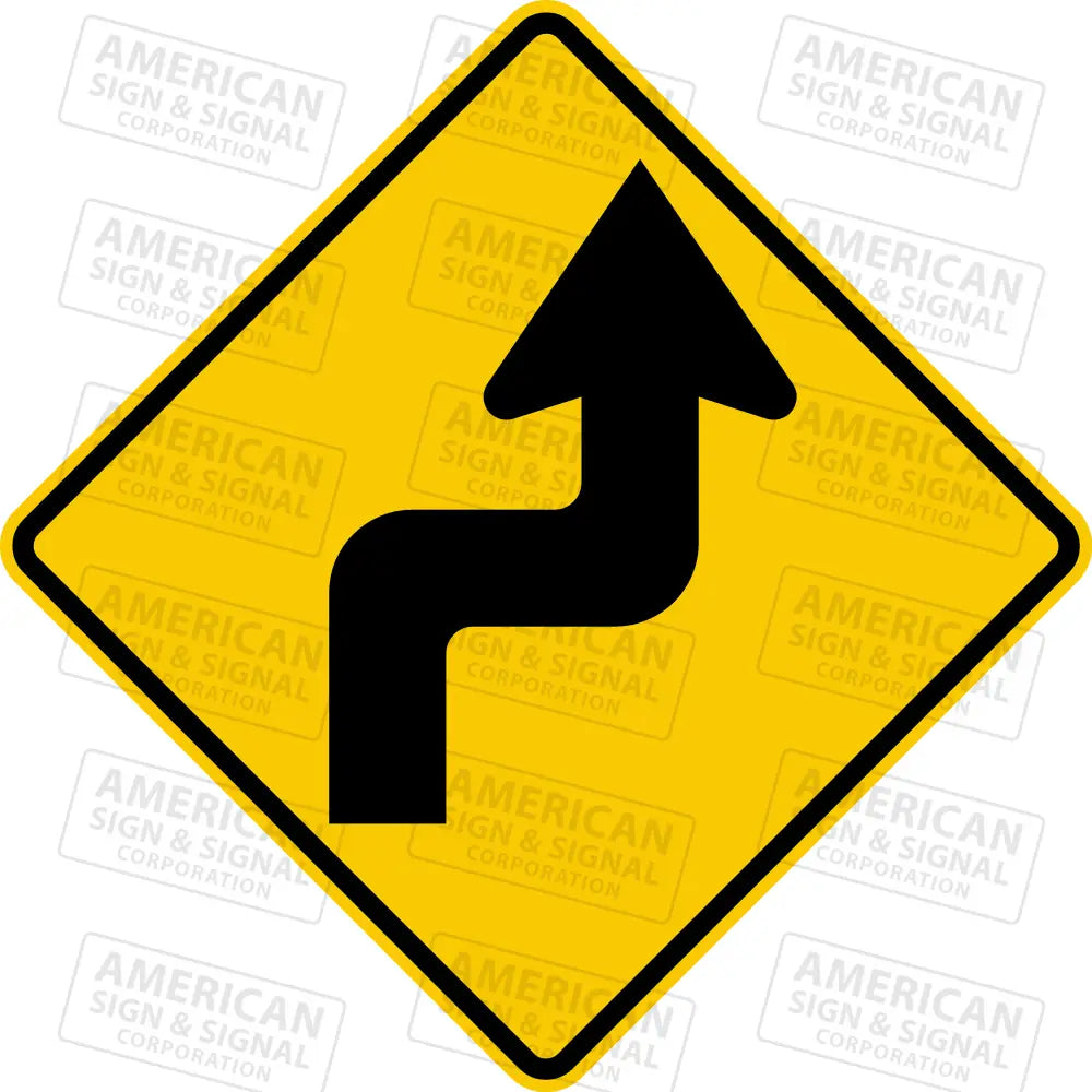 W1-3 Reverse Turn Sign 3M 3930 Hip / Right 24X24