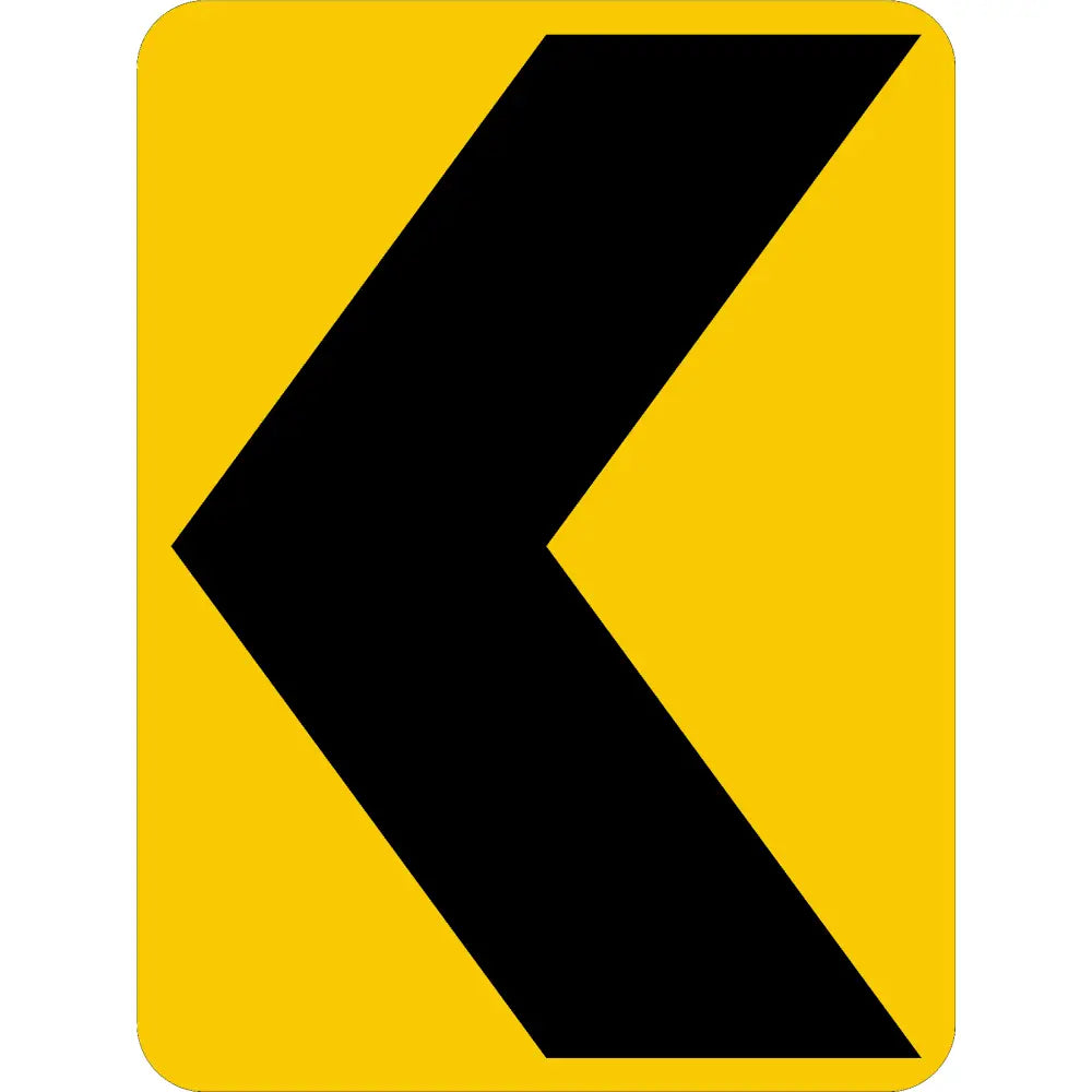 W1-8 Chevron Sign 3M 3930 Hip / Left 18X24