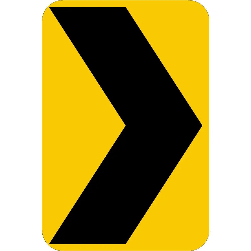 W1-8 Chevron Sign 3M 3930 Hip / Right 12X18