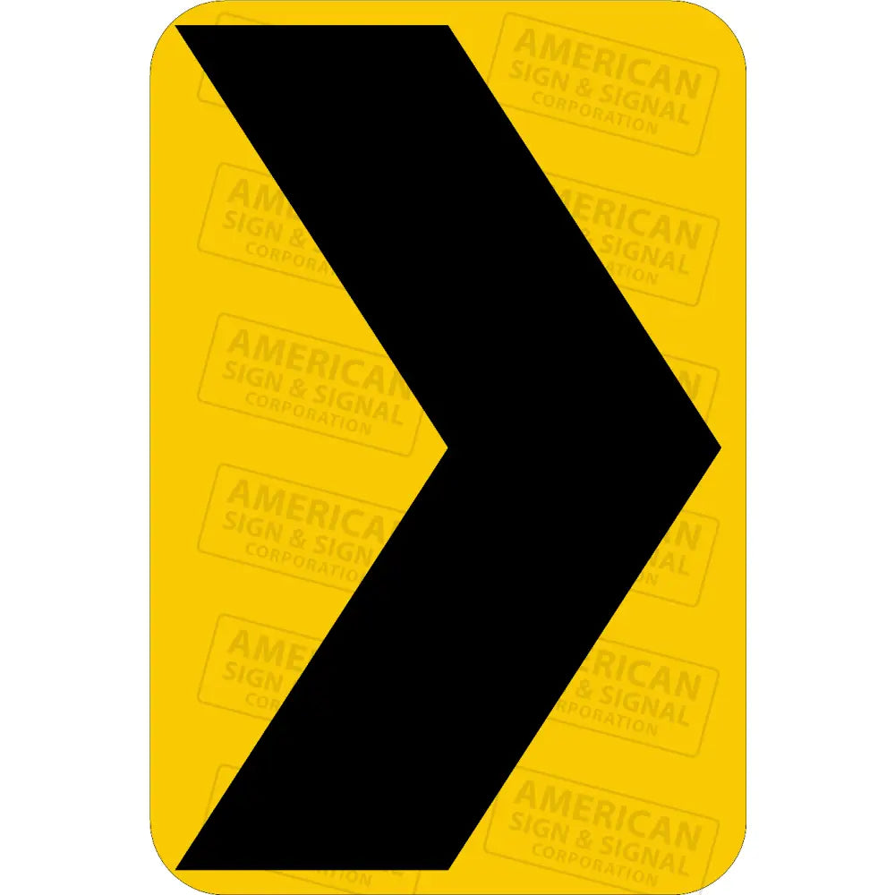 W1-8 Chevron Sign 3M 3930 Hip / Right 12X18