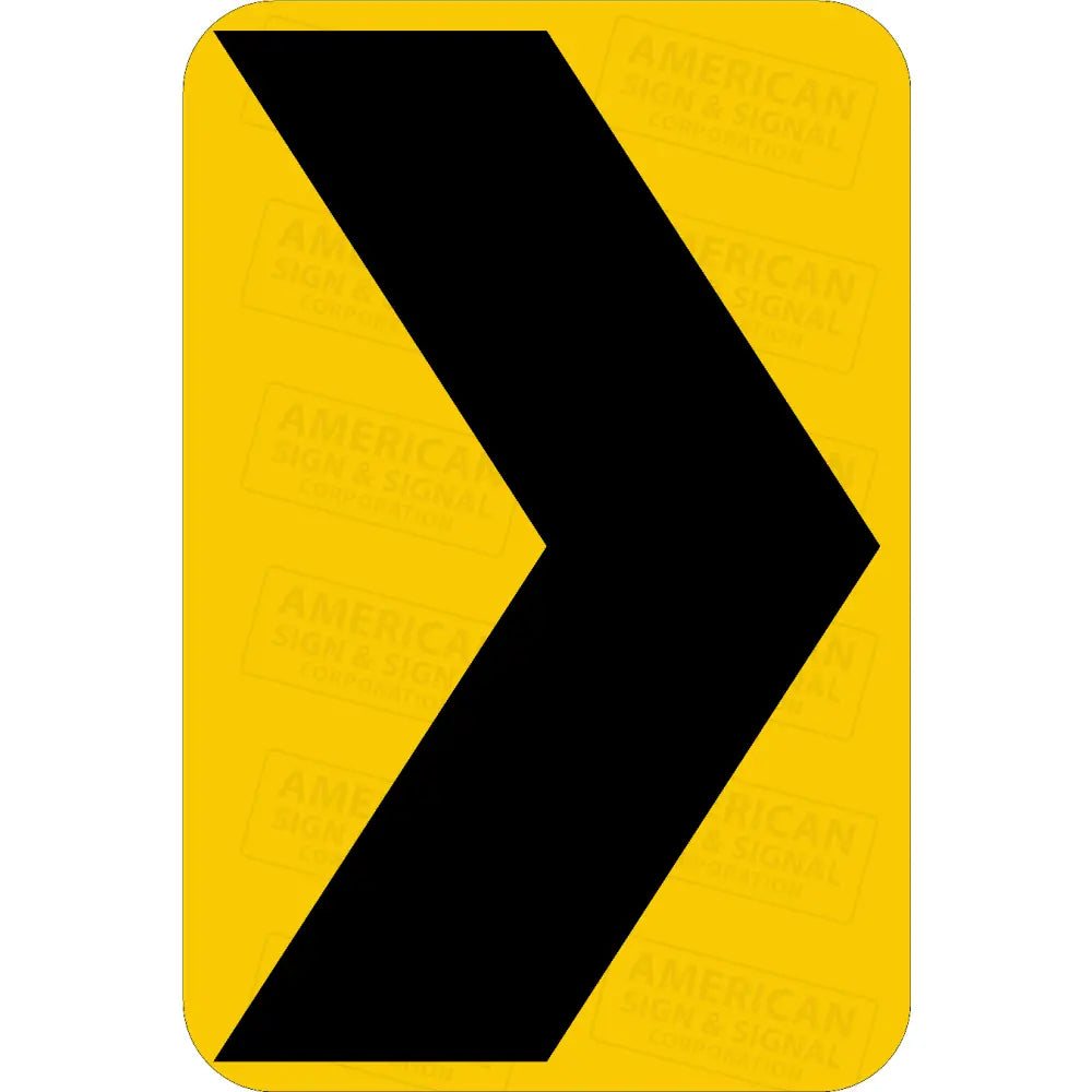 W1-8 Chevron Sign 3M 3930 Hip / Right 12X18