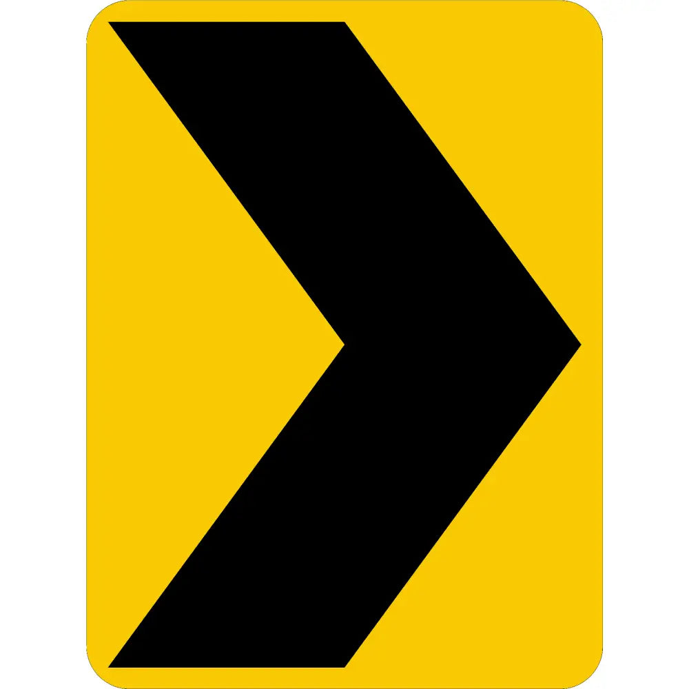 W1-8 Chevron Sign 3M 3930 Hip / Right 18X24