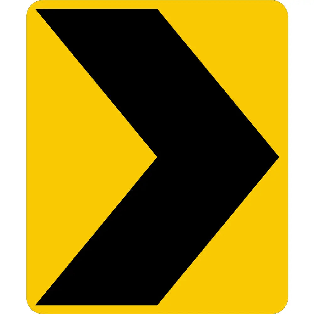 W1-8 Chevron Sign 3M 3930 Hip / Right 30X36