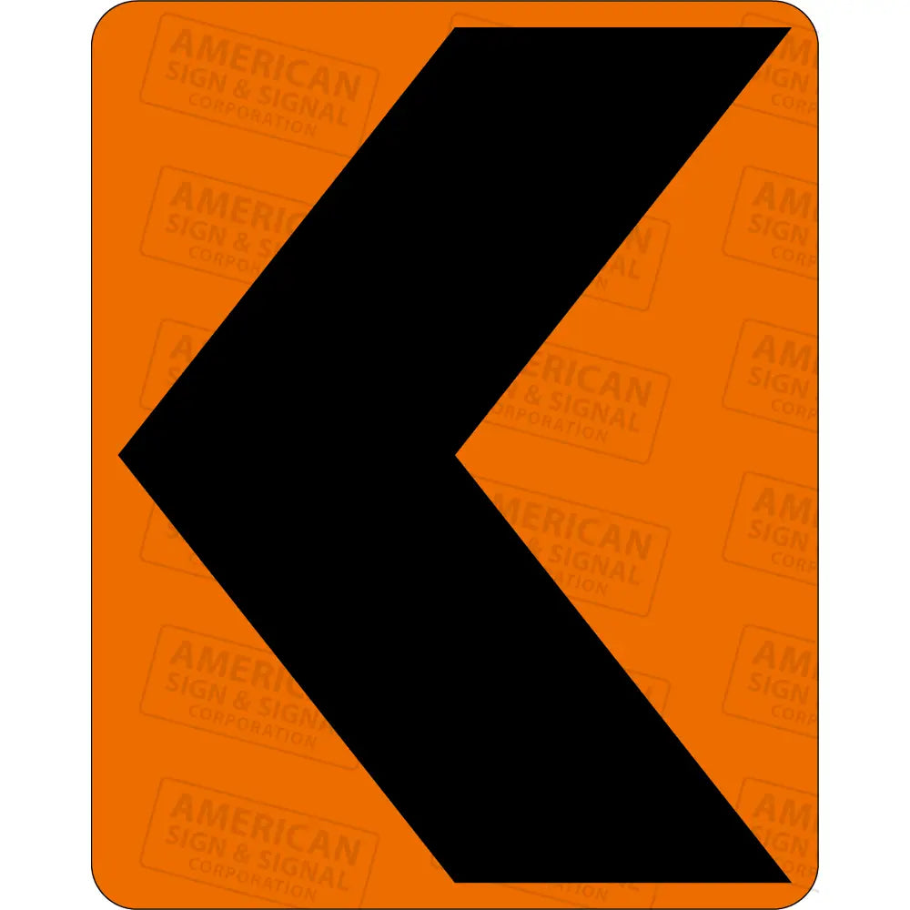 W1 - 8 Chevron Ttc Sign 3M 3924S Vip / Left 24X30
