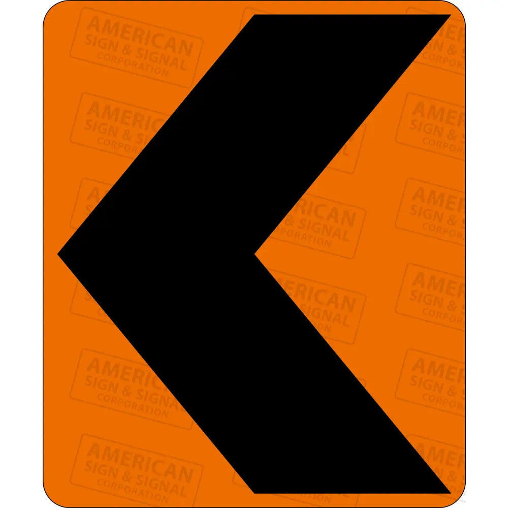 W1 - 8 Chevron Ttc Sign 3M 3924S Vip / Left 30X36
