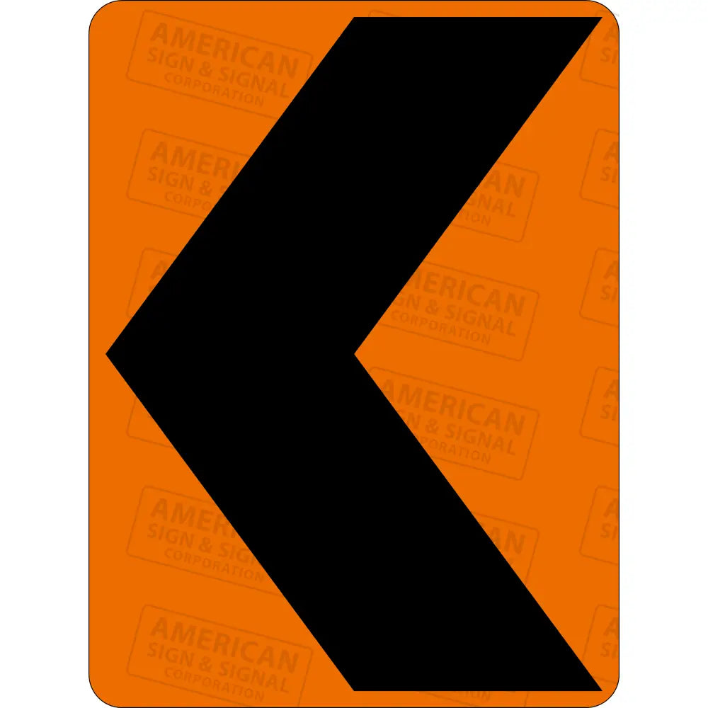 W1 - 8 Chevron Ttc Sign 3M 3924S Vip / Left 36X48