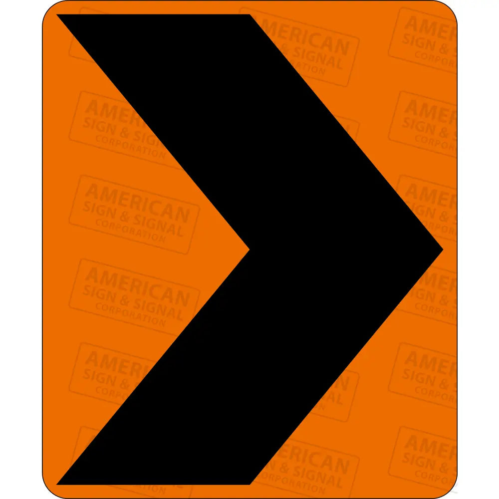 W1 - 8 Chevron Ttc Sign 3M 3924S Vip / Right 30X36