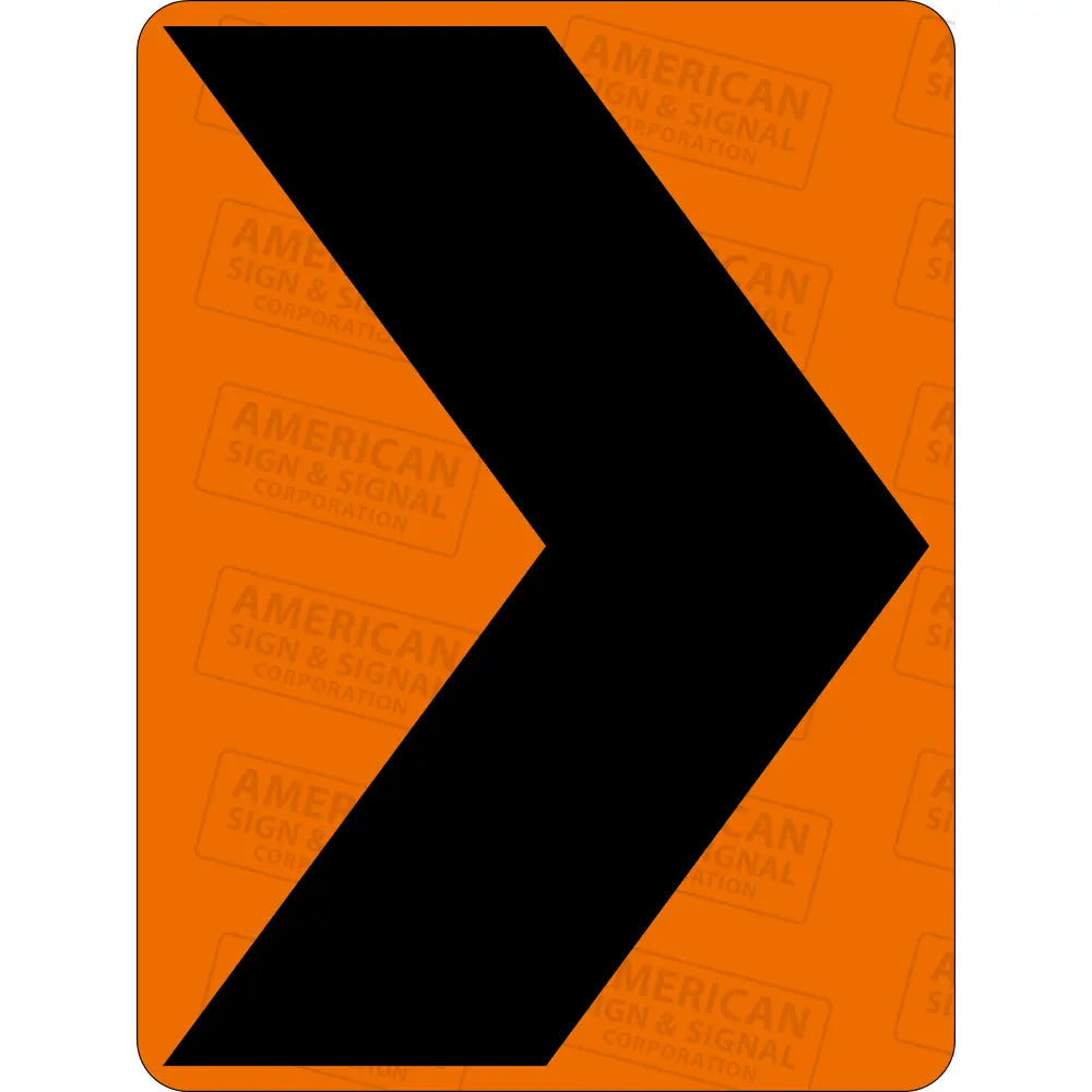 W1 - 8 Chevron Ttc Sign 3M 3924S Vip / Right 36X48