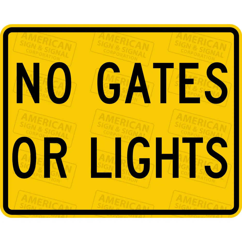 W10 - 13P No Gates Or Lights Sign