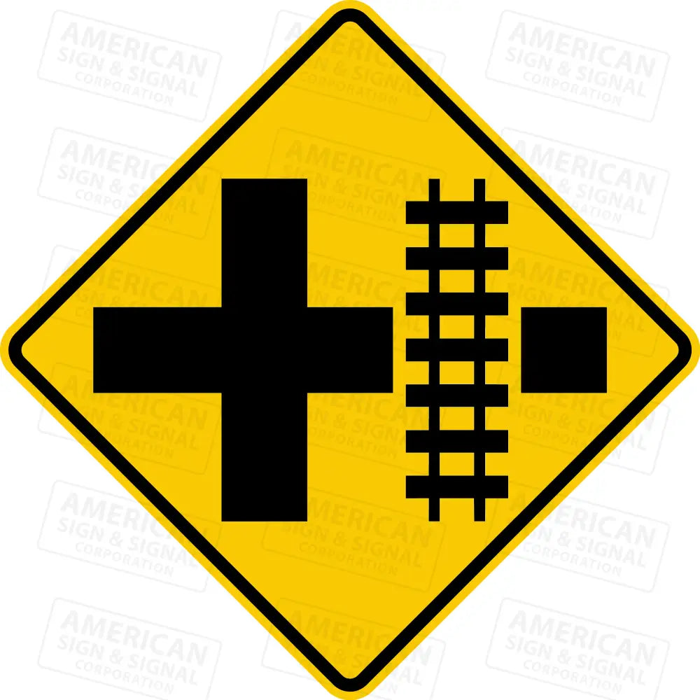 W10 - 2 Railroad Advance Warning Sign 3M 3930 Hip / Right 24X24