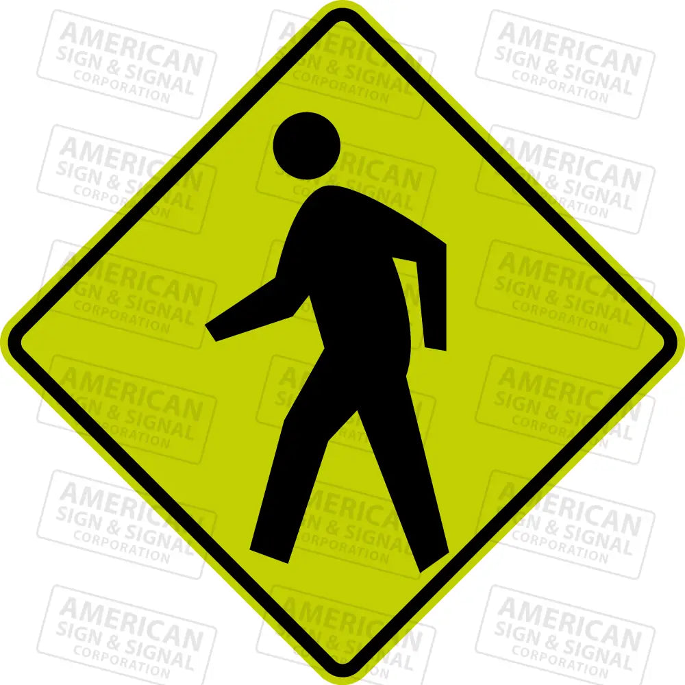 W11-2 Pedestrian Crossing School Zone Warning Sign
