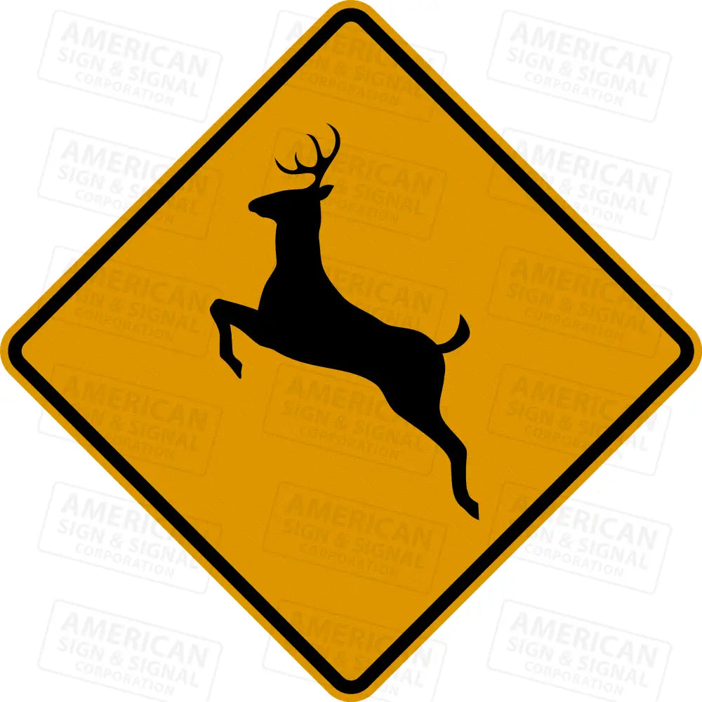 W11-3 Deer Crossing Warning Sign 3M Diamond Grade / 18x18