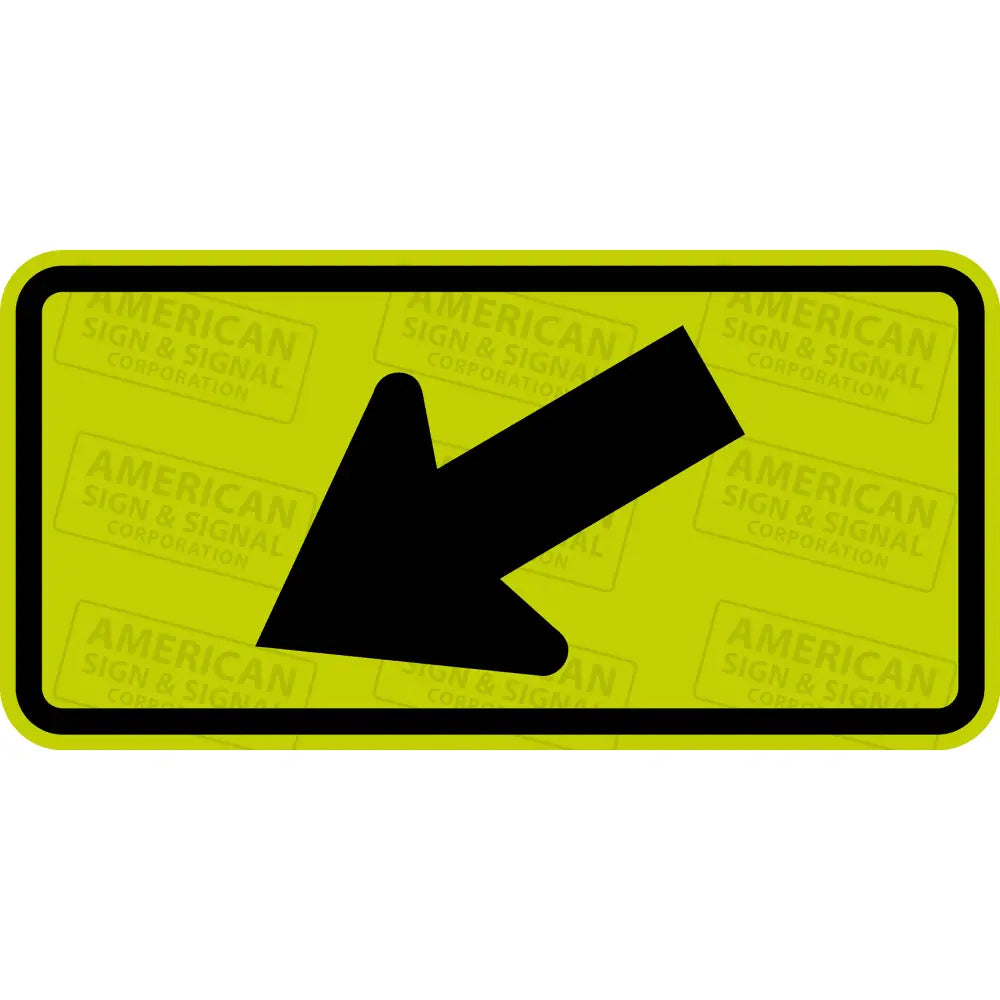 W16-7P Diagonal Arrow School Sign