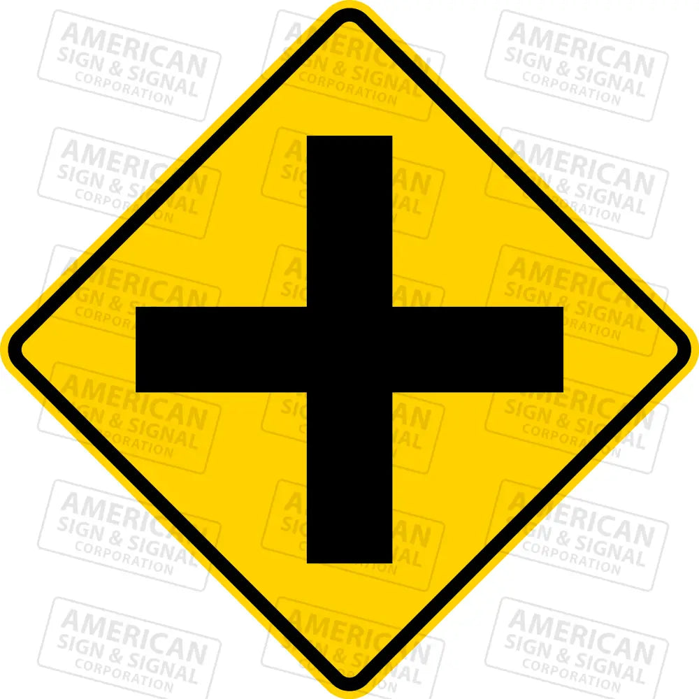 W2-1 Cross Road Sign 3M 3930 Hip / 24X24