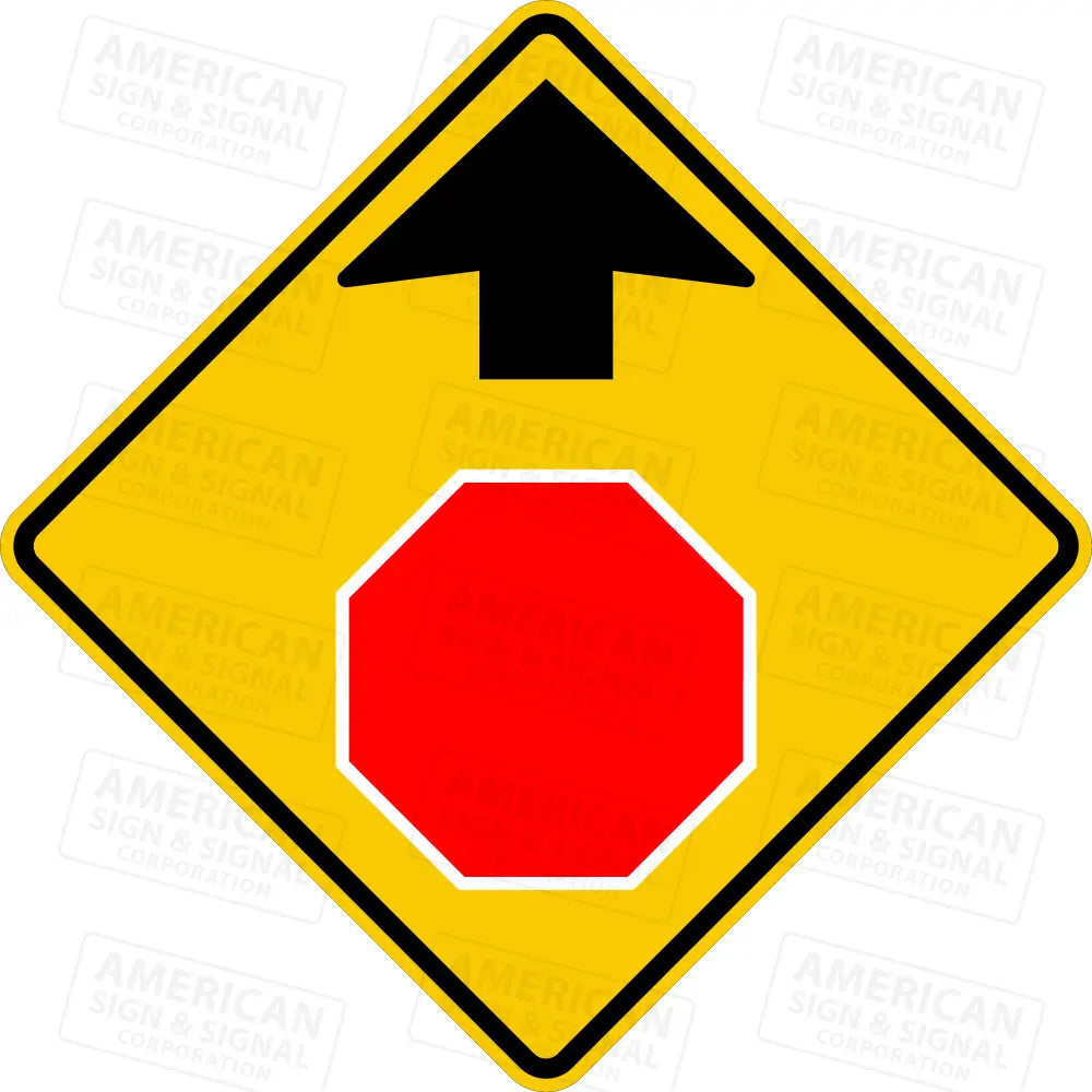 W3-1 Stop Ahead Sign